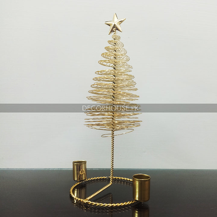 Gold Metal Pine Tree | Christmas Tree Fine | Home Decor Ornaments.