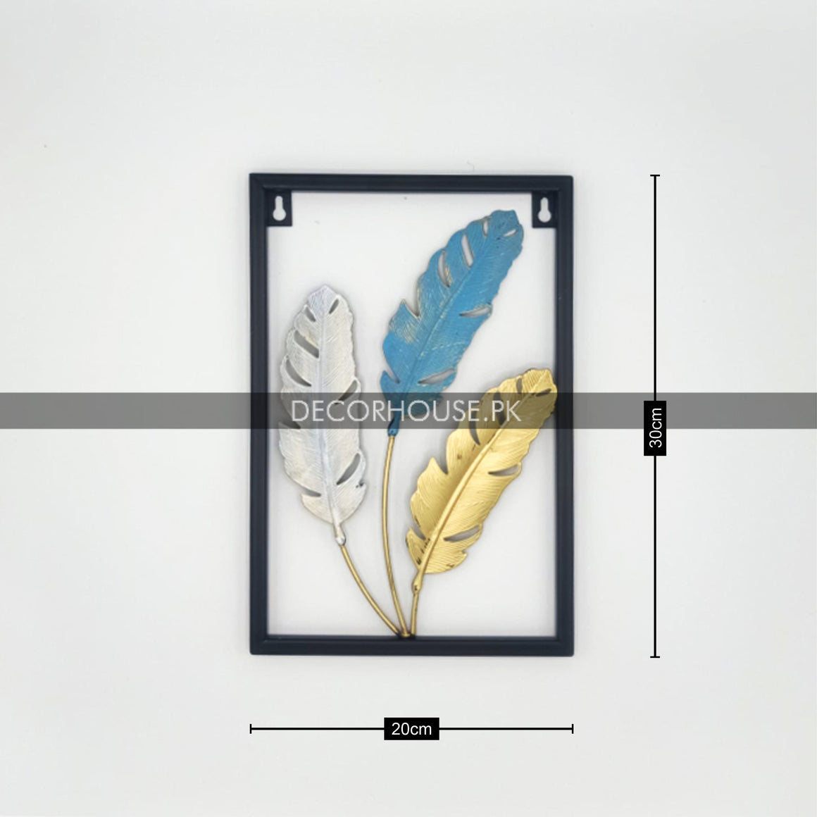 Metallic Feather Wall Hanging